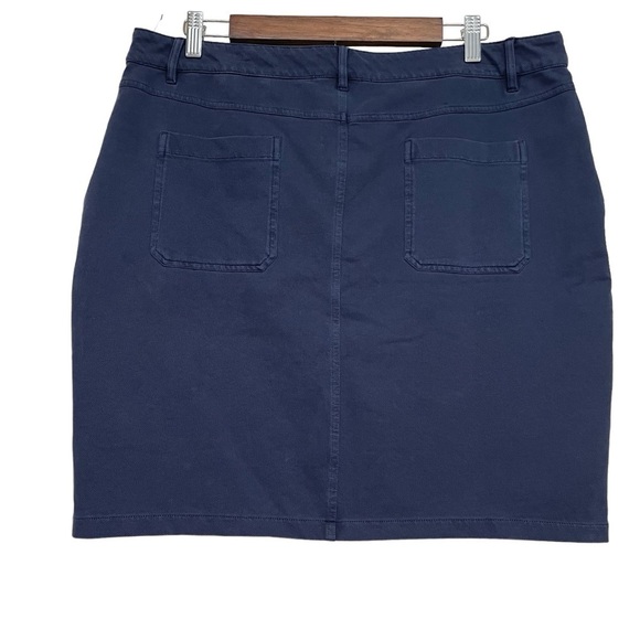 ORGANIC COTTON UTILITY SKIRT IN NAVY PEACOAT SZ L - Picture 4 of 6